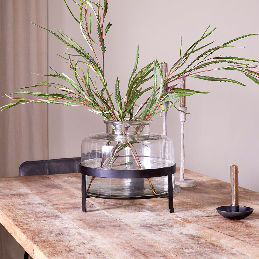 Akoro Recycled Glass Vase - Clear