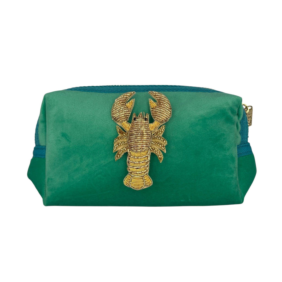 Marine small makeup bag with detachable brooch : Lobster