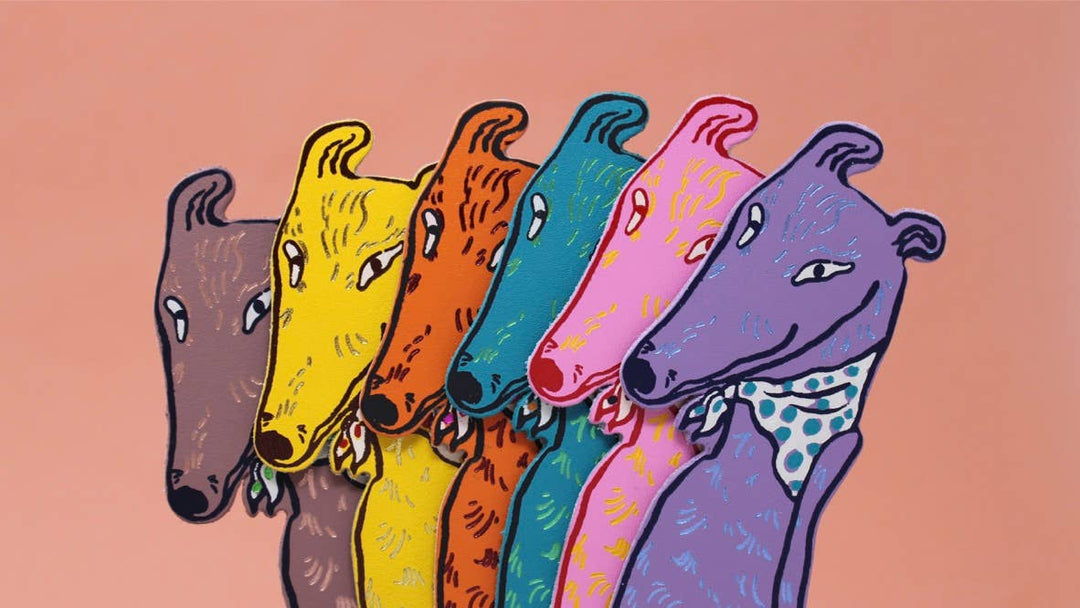 Dog Tails Bookmark: Orange