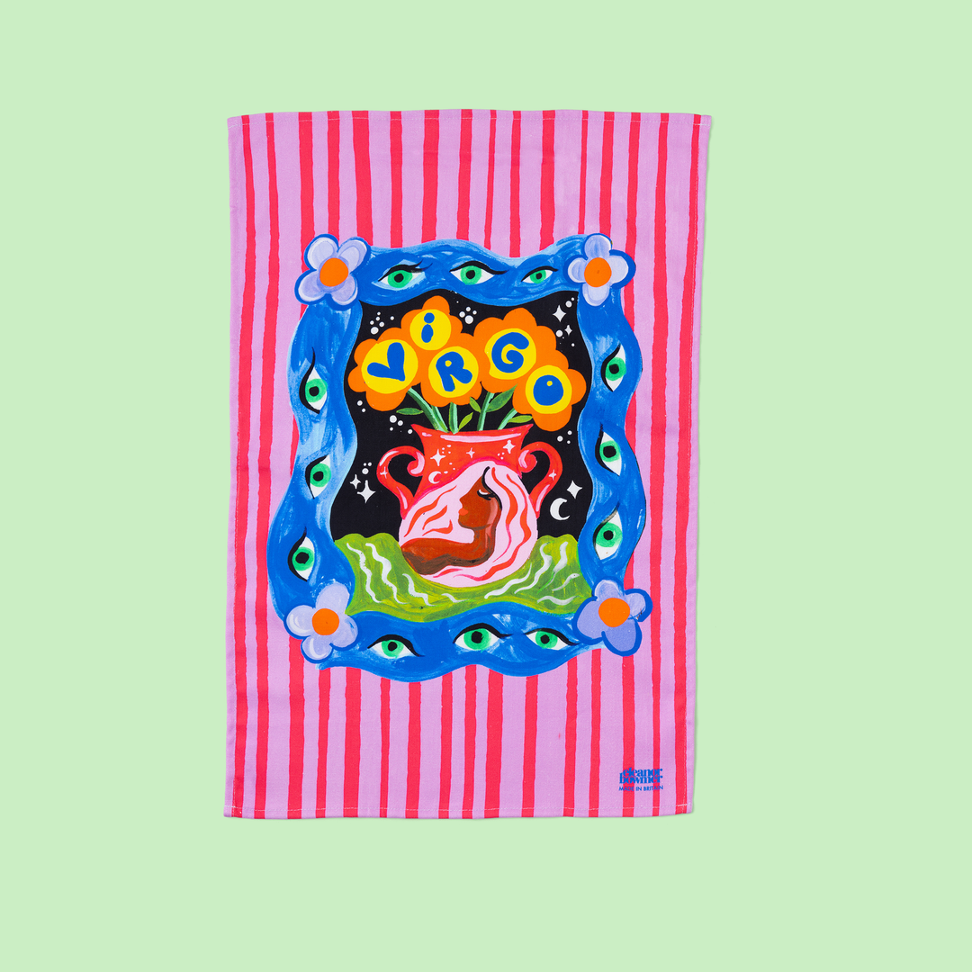 Virgo Zodiac Tea Towel