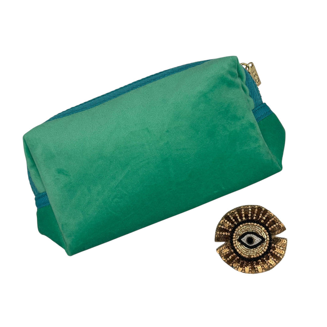 Marine small makeup bag with detachable brooch : Lobster