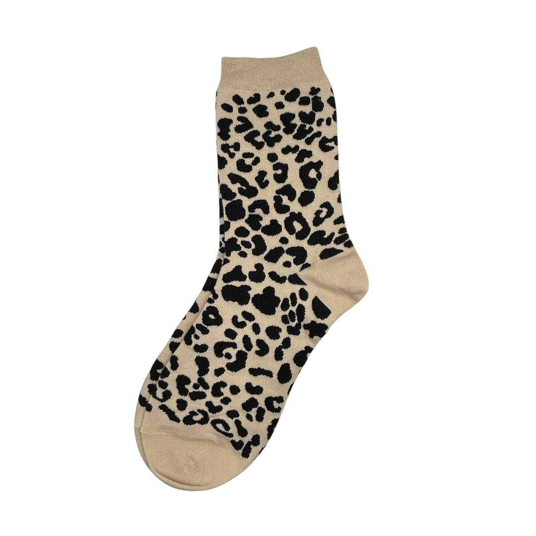Leopard single socks - Ivy / Charcoal / Sand / Cream: Ivy