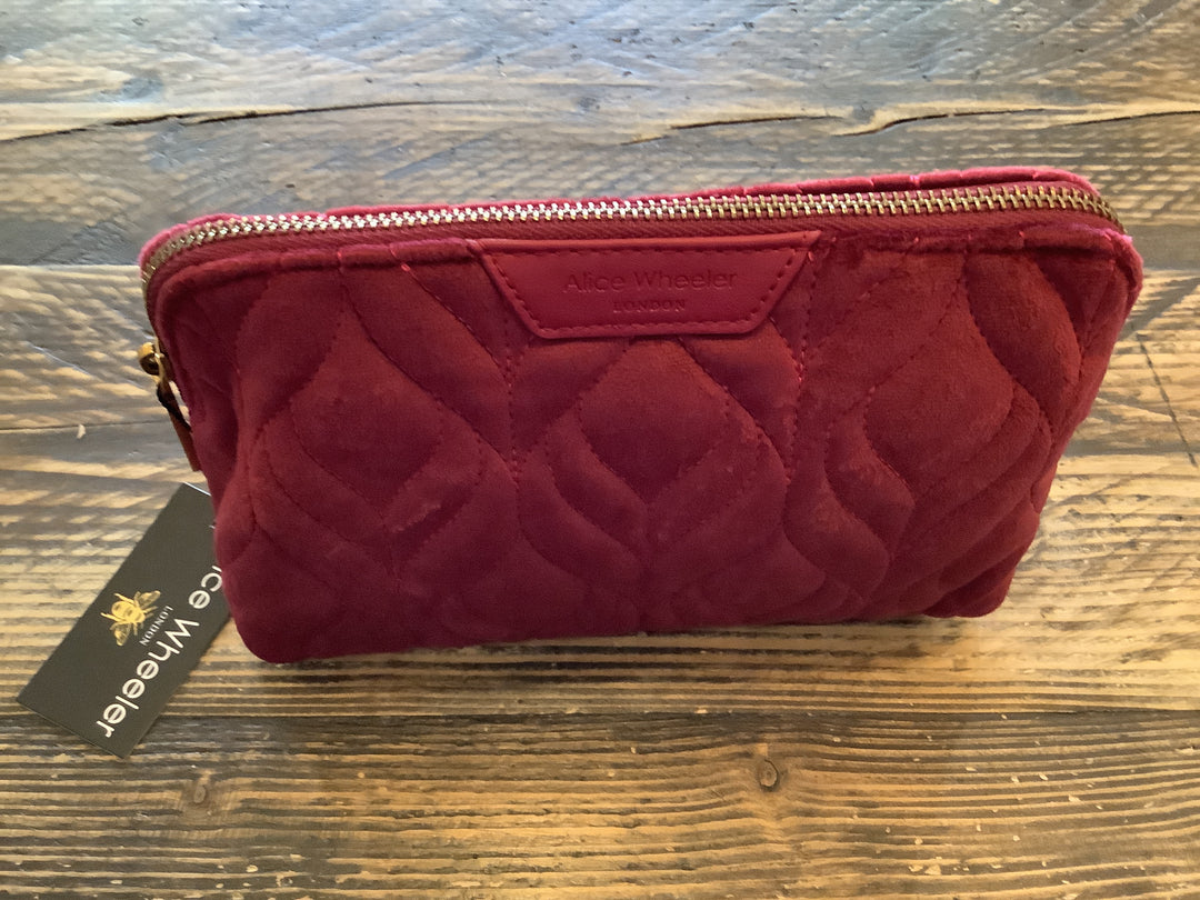 Velvet Make up Bag Fig