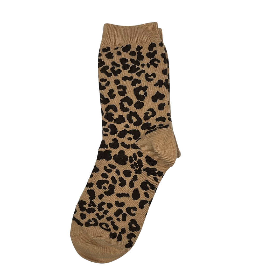 Leopard single socks - Ivy / Charcoal / Sand / Cream: Ivy