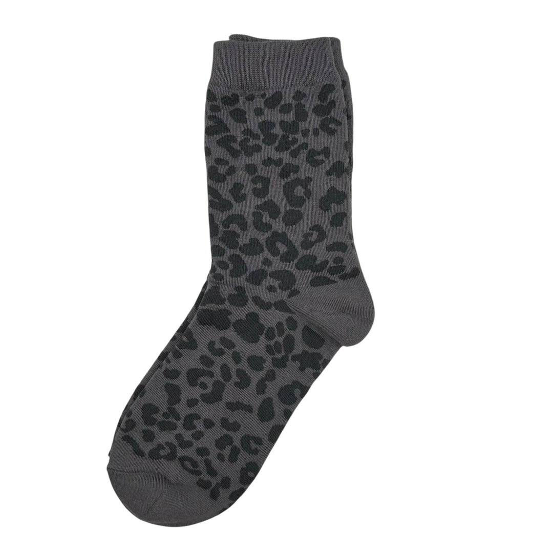 Leopard single socks - Ivy / Charcoal / Sand / Cream: Ivy