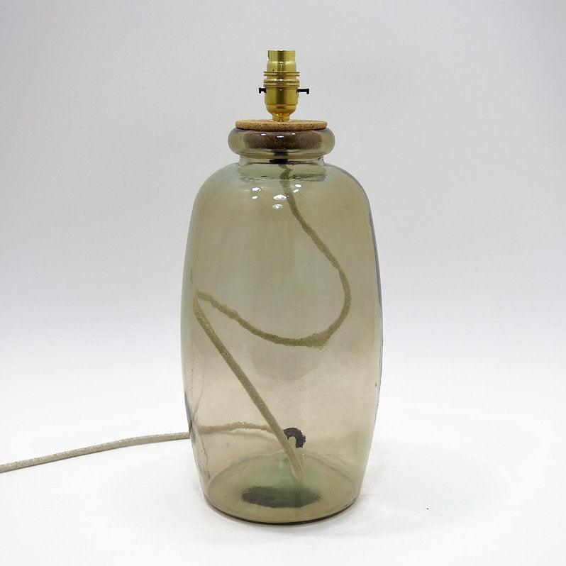 41cm Martos Recycled Glass Lamp Almond