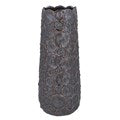 Stoneware Dec Vase 33cm - Brown Metallic Mushroom