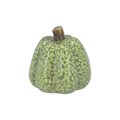 Ceramic Orn 9cm - Green Speckle Pumpkin