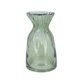 Glass Vase 20.5cm - Green Scrunch