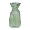 Glass Vase 30.5cm - Green Scrunch