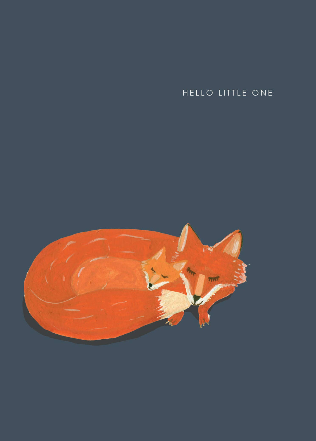 'Fox and Cub' New Baby Greetings Card: Nested/Naked