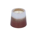 Stoneware Scented Candle Pot 8.8cm - Red/White Reactive Glaze