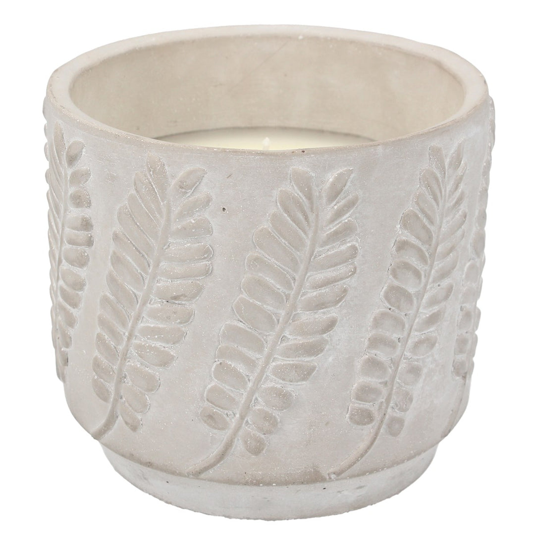 Leaf Design Concrete Citronella Candle, Large