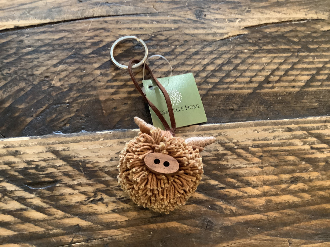 Keyring Moo Brown