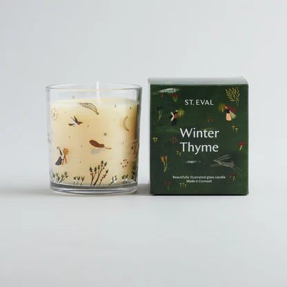 Winter Thyme, Christmas Wonderland Glass Candle