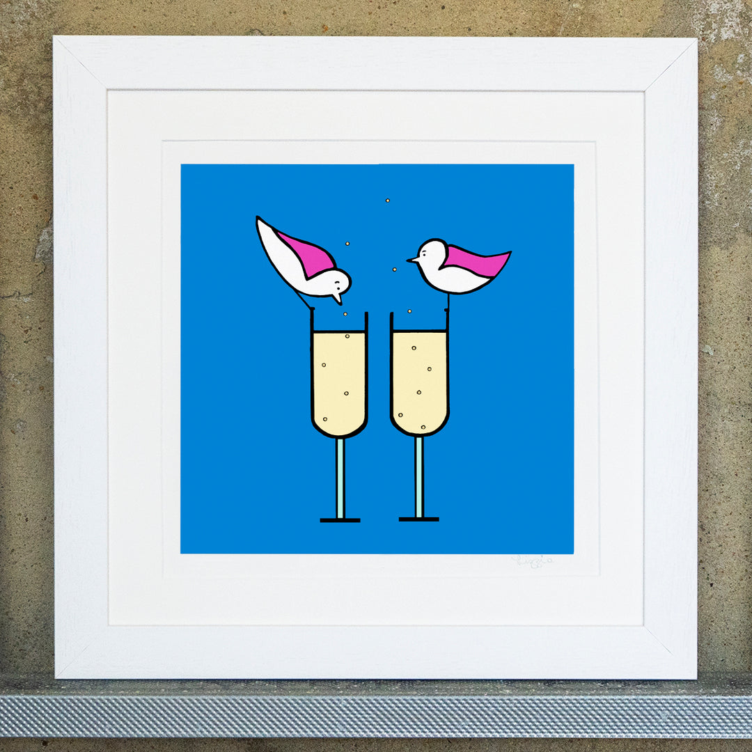 Print, Mount & Bag (12" Square) Signed Limited Edition - 'Love Bubbles'