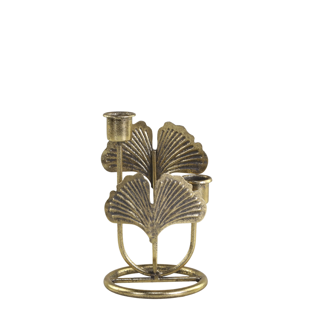 Candlestick with 2 holders  leaves