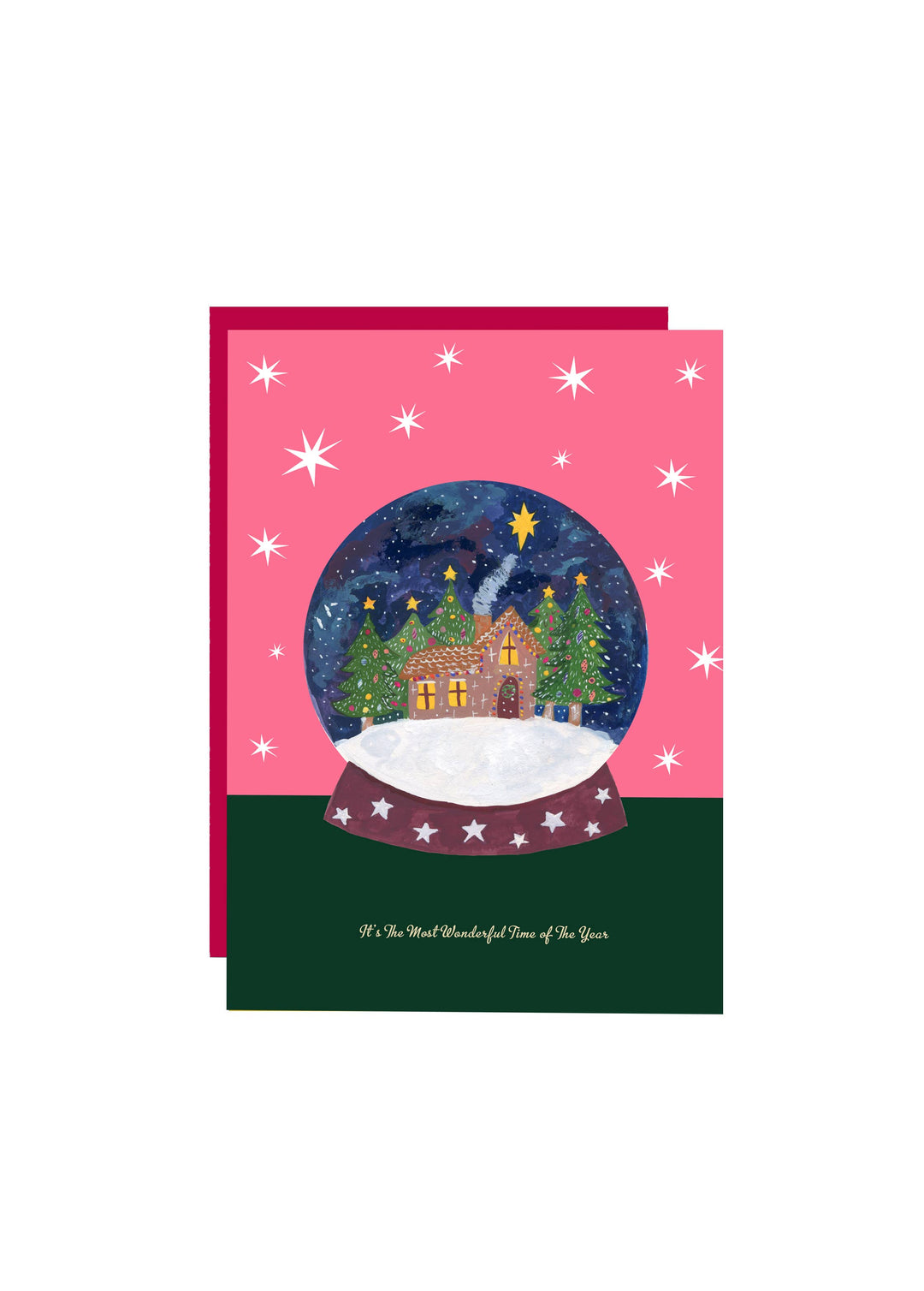 'Magical Christmas Globe' Christmas Greetings Card: Nested/Naked