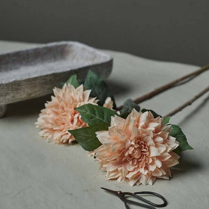 Abigail Ahern Real Touch  Dahlia Peach Stem - Artificial Flower