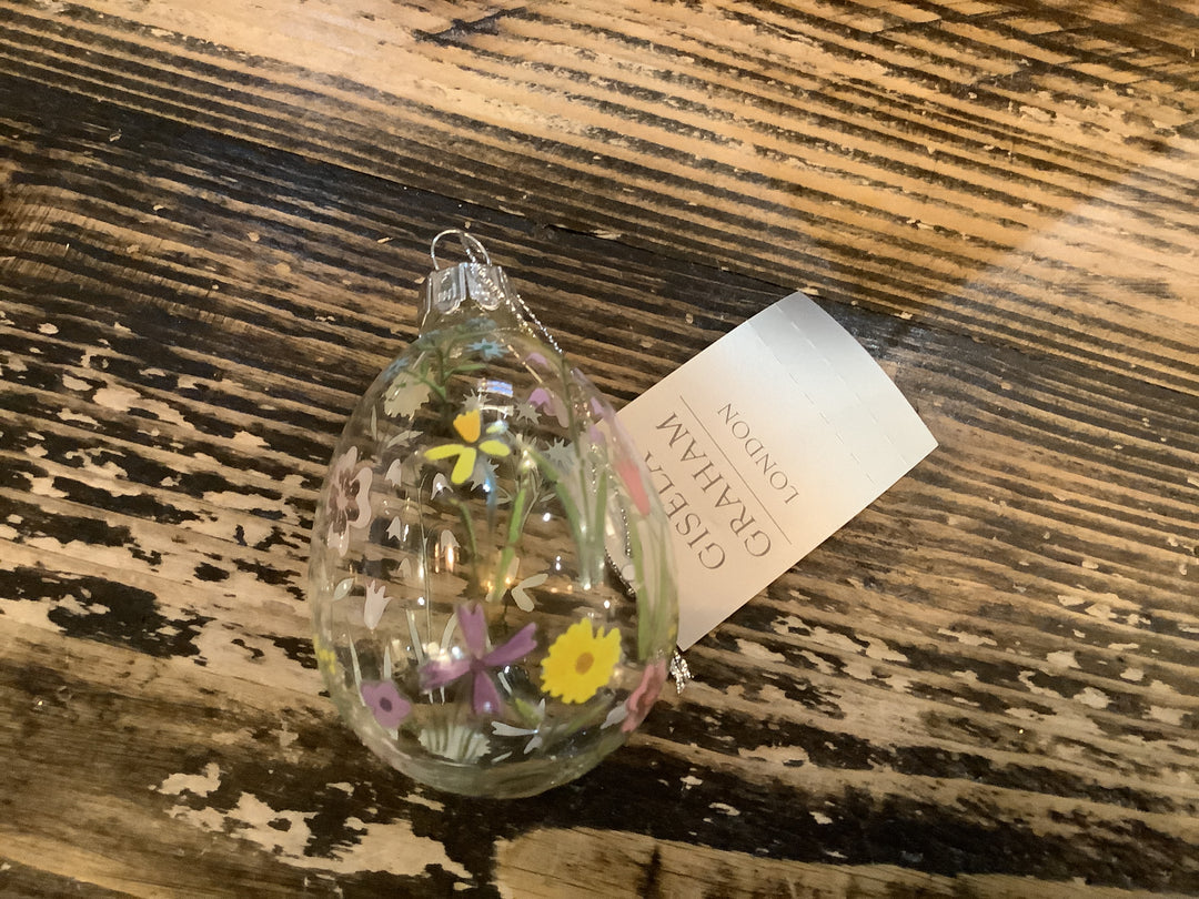Pastel Meadow Glass Egg                       ~S