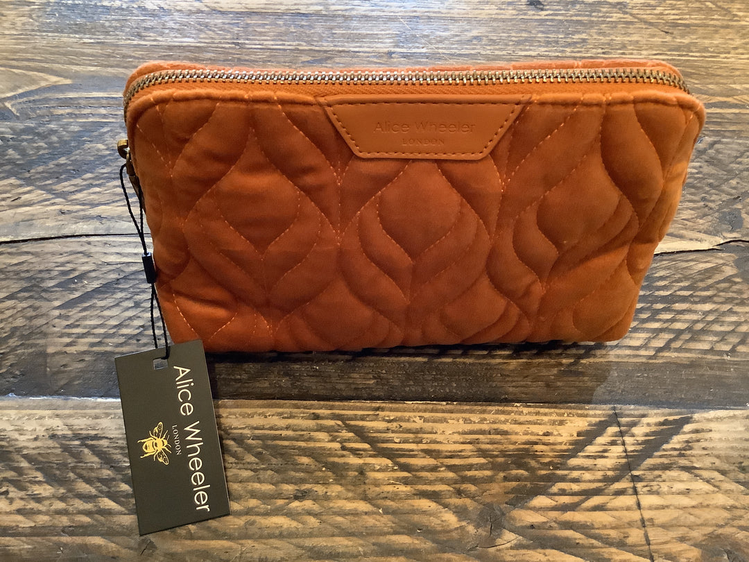 Velvet Make up Bag Orange