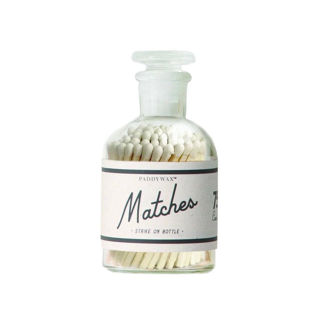 Safety Matches in Glass Bottle - White