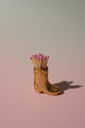 Nashville Ceramic Boot Match Holder 25 Matches Gold
