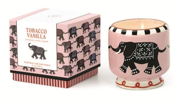 A Dopo 8oz/226g Elephant Ceramic Candle - Tobacco Vanilla