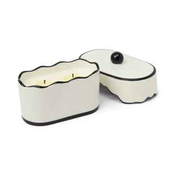 Cherie 5.5oz/155g Ceramic Dish Candle - Black - Black Fig & Olive