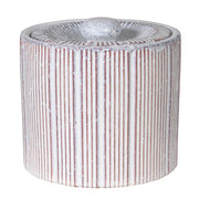 Small Red and White Striped Jar