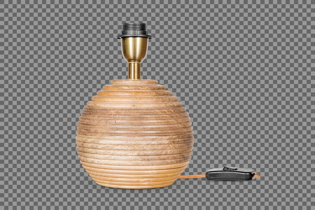 Drisana Mango Wood Bedside Table Lamp - Natural - One Size