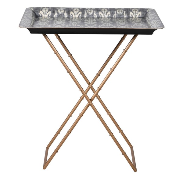 GREY IKAT TRAY TABLE