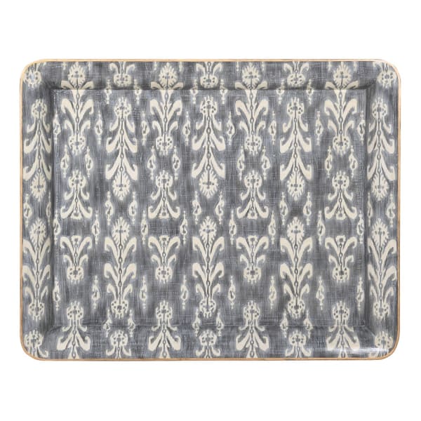 GREY IKAT TRAY TABLE