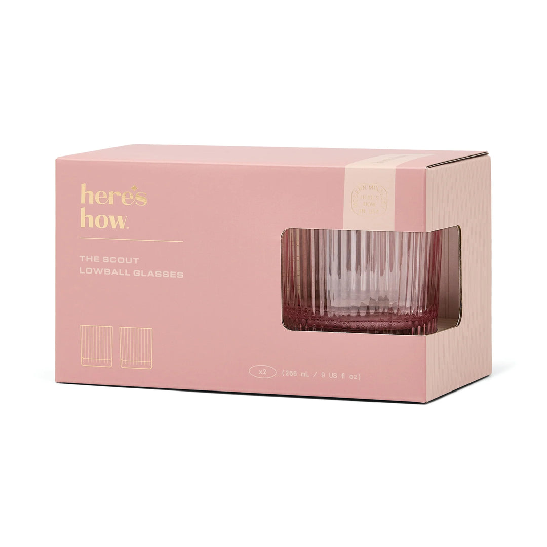 The Scout Lowball Glass - Set of 2 Blush