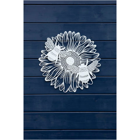 Sunflower Bees Plaque
