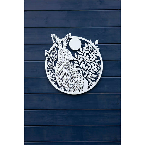 Hare And Moon Plaque