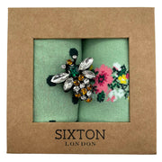 Mint floral & Madrid sock box duo