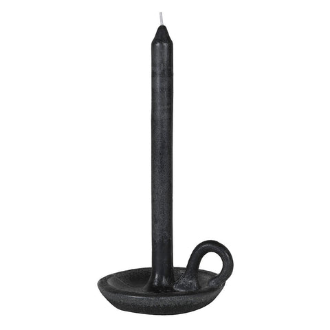 Charcoal Candle with Plate