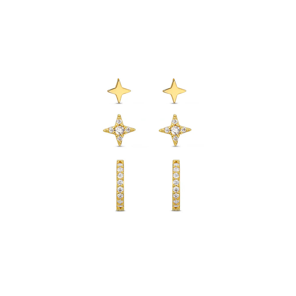 Crystal Star & Micro Pave Hoop Pack