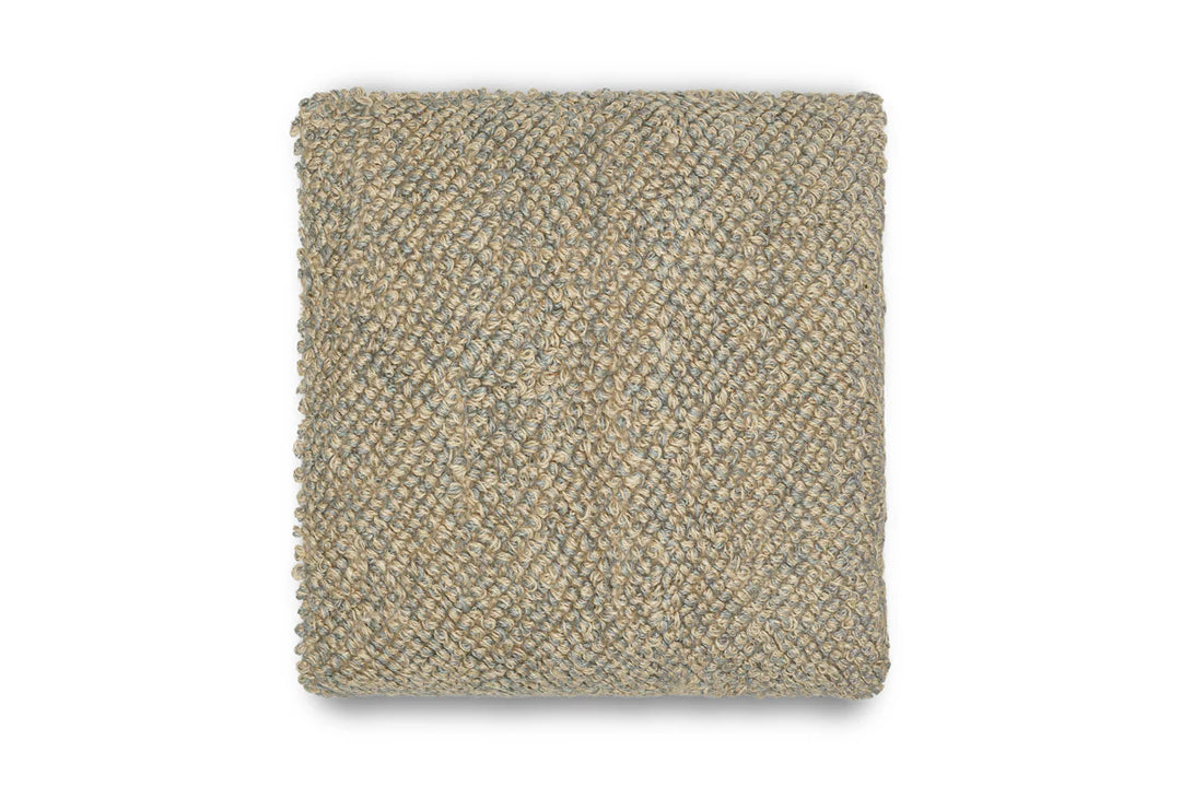 Paduna Jute & Cotton Cushion - Soft Blue & Brown