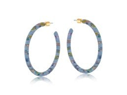 MARIE RESIN SKINNY EARRINGS - Colour:Blue