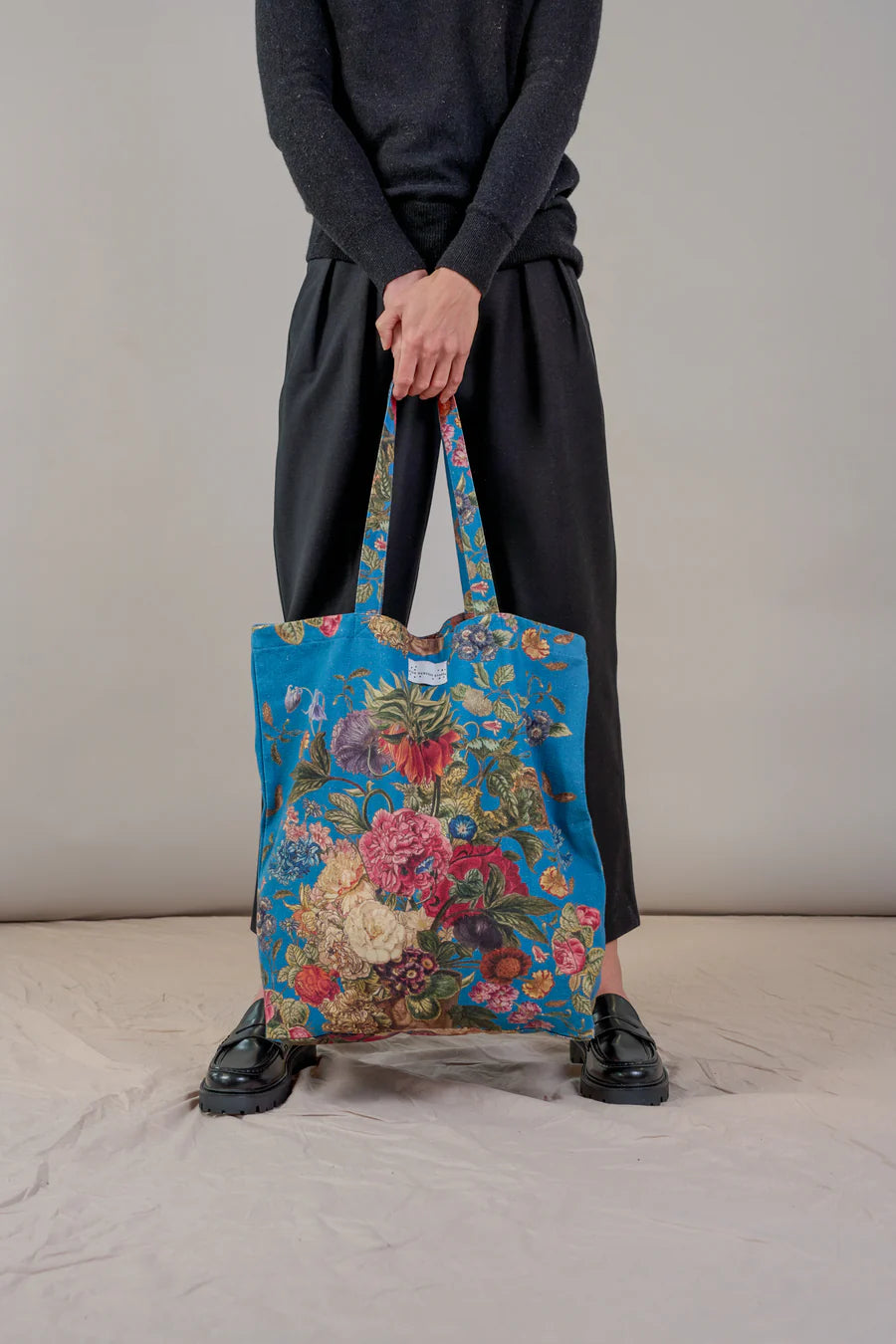 Primula Teal Canvas Bag