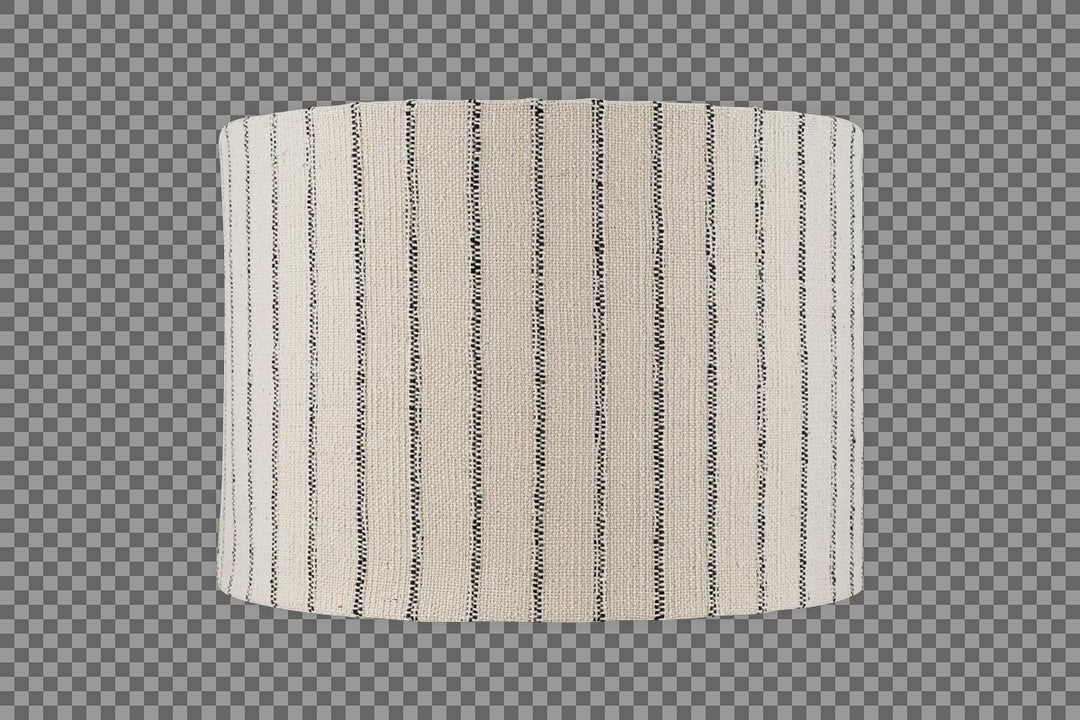 Sanja Cotton Stripe Lampshade - Off White & Grey - Extra Large