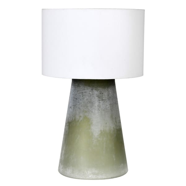 Smokey Green Table Lamp with Shade