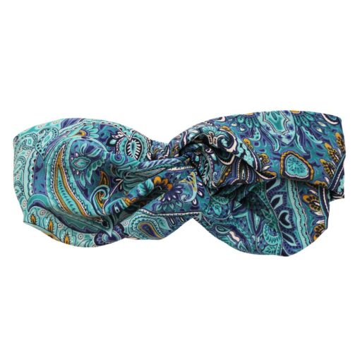 Blue Paisley Viscose Headband