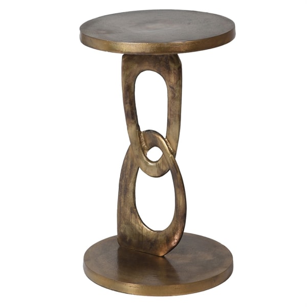 Burnish Pewter Link Side Table