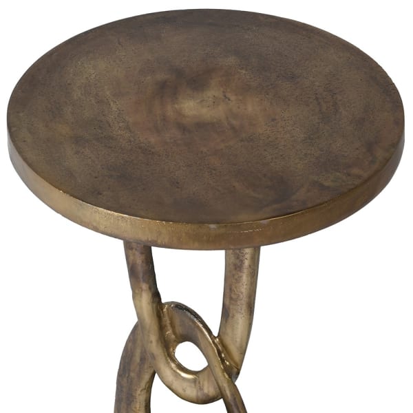 Burnish Pewter Link Side Table