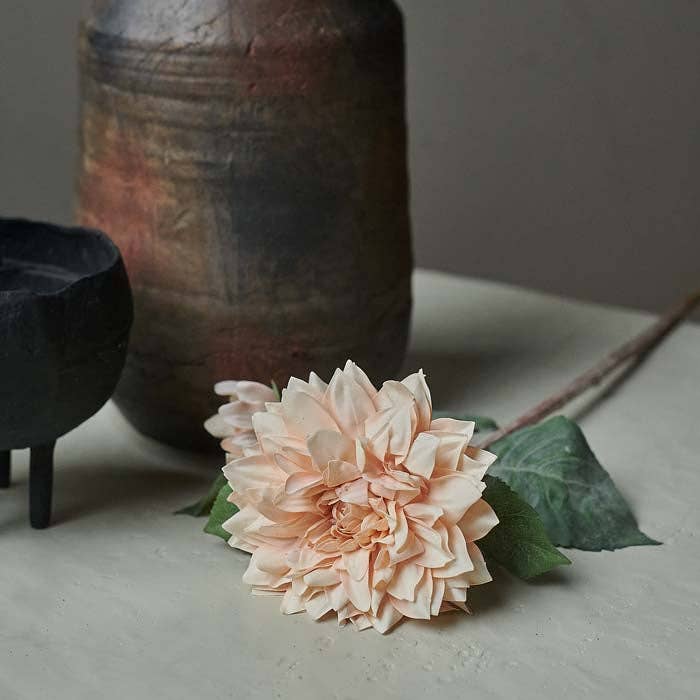 Abigail Ahern Real Touch  Dahlia Peach Stem - Artificial Flower