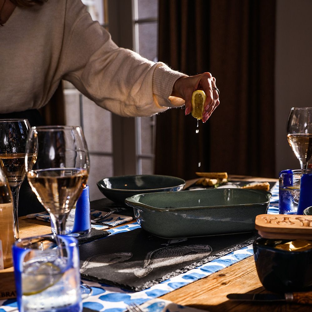 Slate Table Runner - Fish Repeat