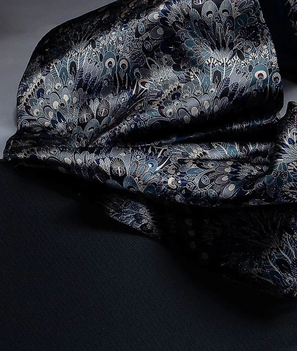 Liberty Fabric Scarf | Charcoal & Eben